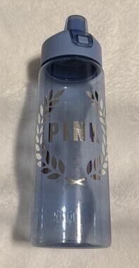 Victoria's Secret PINK Collegiate Logo Plastic Water Bottle 32oz Slate Blue